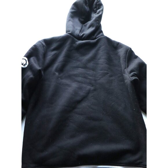 Ecko Unltd Fleece Hoodie Medium Black Zip Varsity Sherpa Jacket Streetwear - Picture 2 of 10